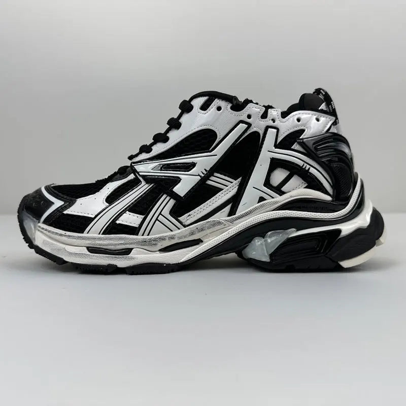 High Quality Men's Black Mesh Casual Sneakers Light Weight Anti-Slip Lace-Up Walking Shoes Fashion Trend Arch Support Spring