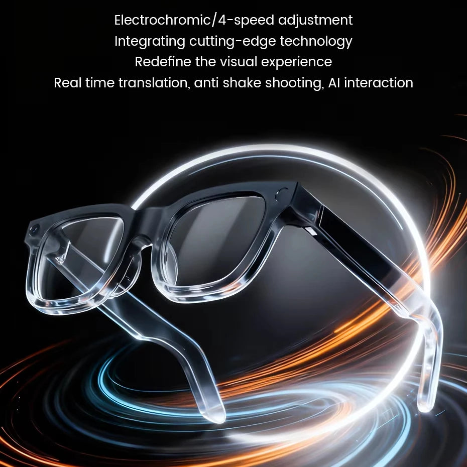 E03C S1 AI Smart Glasses 800W Camera Call Playing Music Real-time Translation Magnetic Charging 1080P Video IPX-4 Waterproof