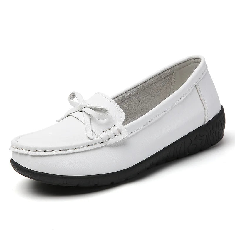Womens Shoes 2025 Spring Autumn New Women's Nurse Shoes Casual Flat Single Loafers with Slip-On Closure Ladies Shoes
