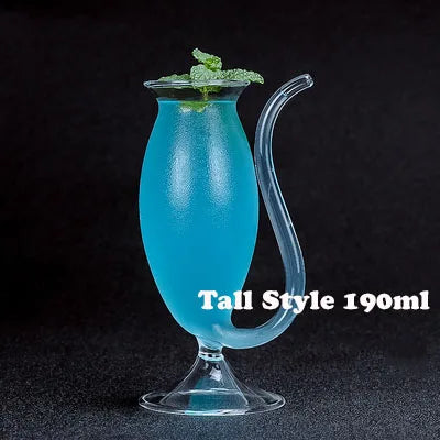 Creative Cocktail Glass - Porcupine Fish/Swan/Rose/Octopus/Bird Design Cocktail Glass, Novelty Drink Cup for KTV Bar Night Party