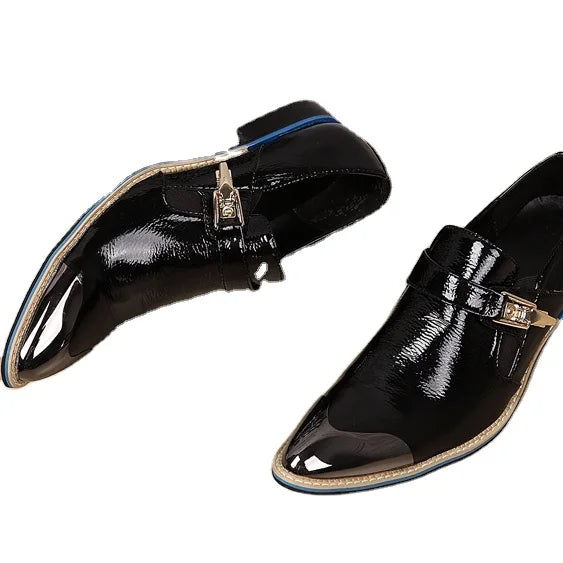 NA067 New Black Silver and Gold Color Dress Shoes Fashion Man Shoes Party Wear Male Leather Shoe Wedding Man Groom Wear