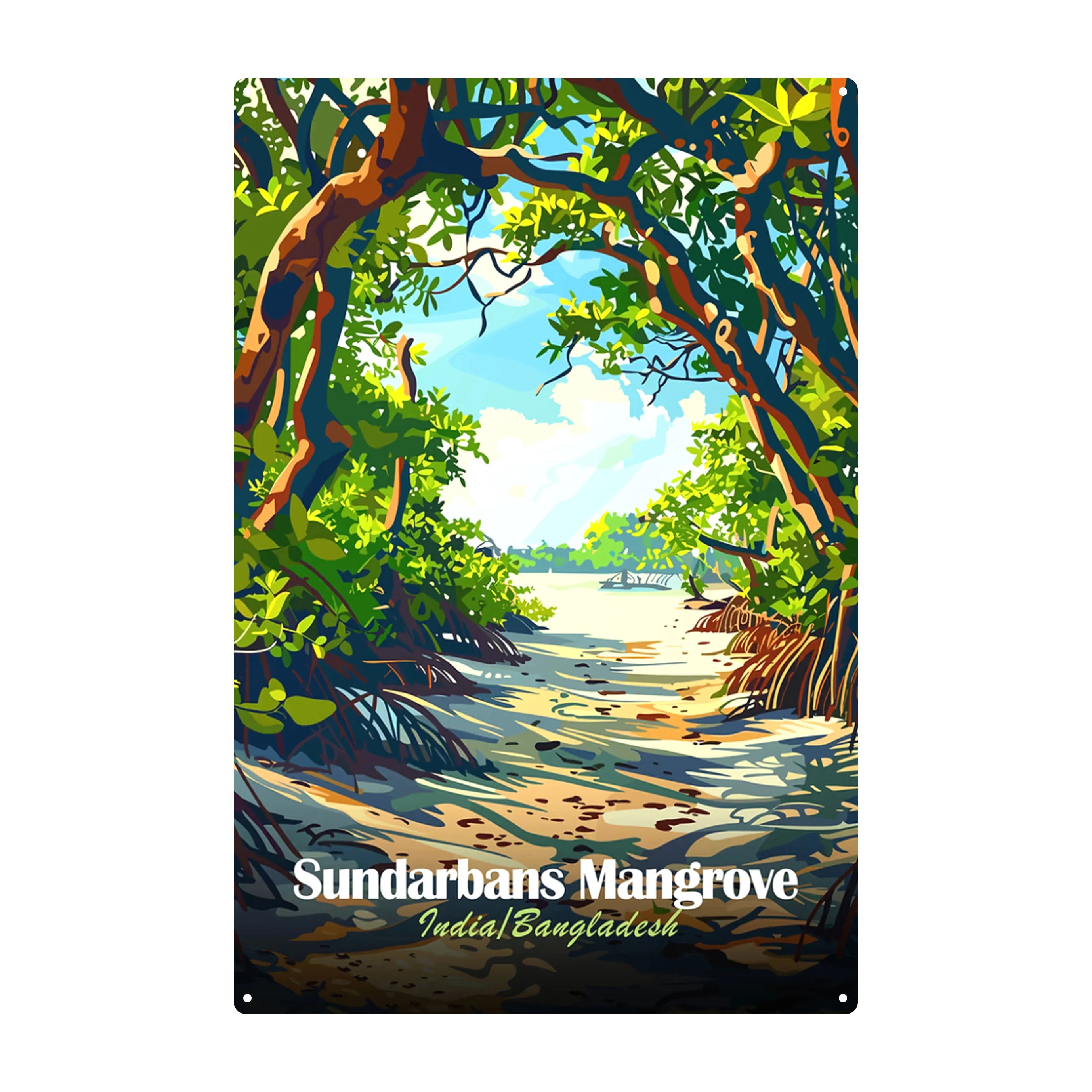 2025 Custom Retro Home Decorative Metal Sign Wholesale Tin Poster UV Printed India Scenic Spot Wall Decor From Home