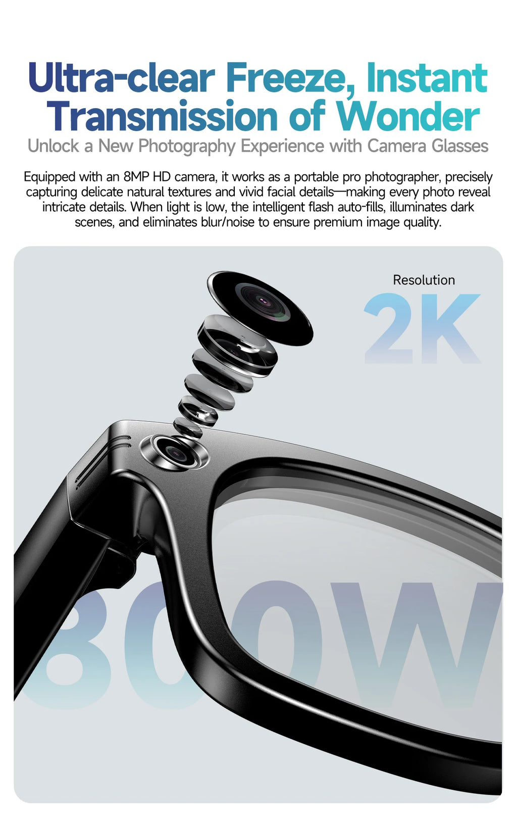 New Design Camera Smart Wireless Sunglass Magnetic Sunglasses Smart Ai Glasses for Men Women 2025 New Arrival