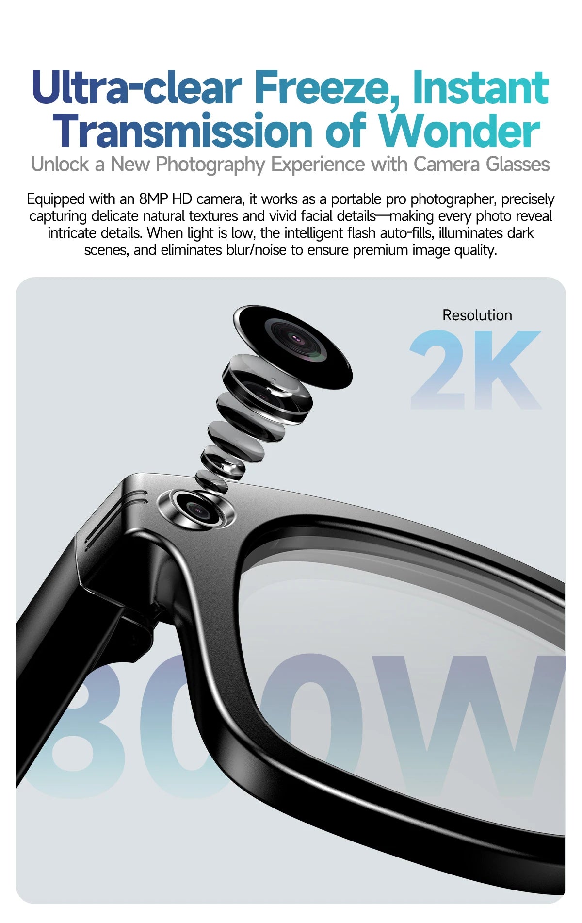 New Design Camera Smart Wireless Sunglass Magnetic Sunglasses Smart Ai Glasses for Men Women 2025 New Arrival