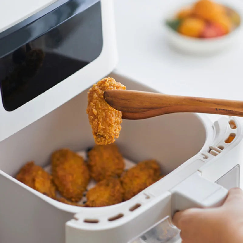 Home Electric Frying Pan Intelligent Large-capacity Multi Functional Air Fryer 5L. All-metal Inner Cavity New 3D Printing White