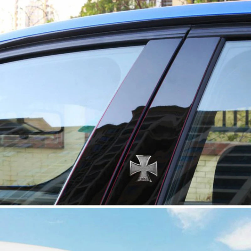Iron Cross Chrome Metal Germany 1813 Malta Virtue Symbol Medal Cross Emblem Motorcycle Car Styling Badge Stickers Decal Auto Pat