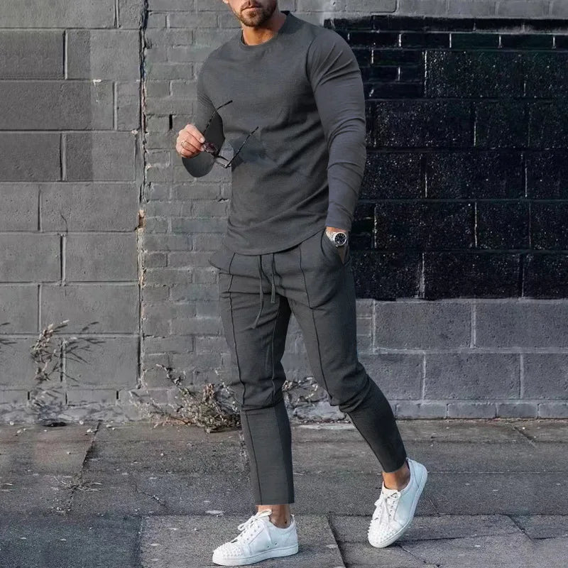 Spring Winter 2pcs t Shirts Pants Set Men Casual Fashion Set Sport Tracksuit Basketball Jogging Suit Men Clothing Streetwear