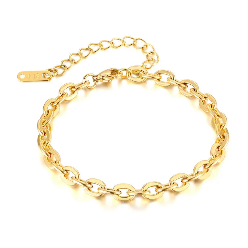 Popular Latest Stainless Steel 18K PVD Diy Gold Plated Chain Necklace Jewelry Roll For Women Men