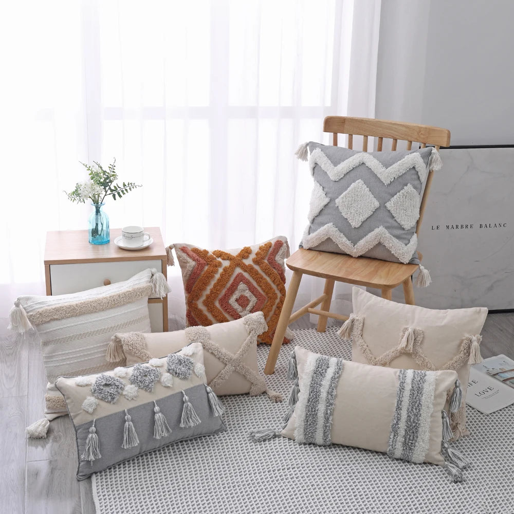 45 * 45/30 * 50cm Moroccan Bohemian Plucked Nordic Style Pillowcase Hotel Home Living Room Sofa Cushion Cover