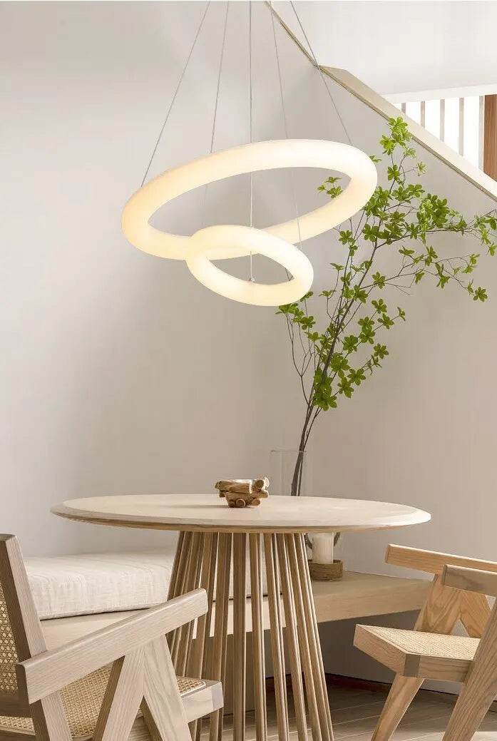 Wholesale LED Bedroom Chandelier Modern Minimalist Dining Room Chandelier Wabi-sabi Style. Round Ring Circular Shape Light