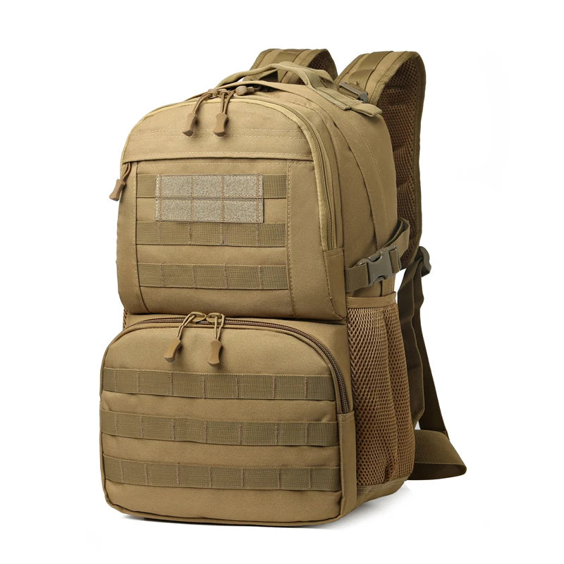 Durable Outdoor Sport Backpack Vintage Style with Zipper Closure Waterproof for Hiking Camping Hunting Featuring External Frame