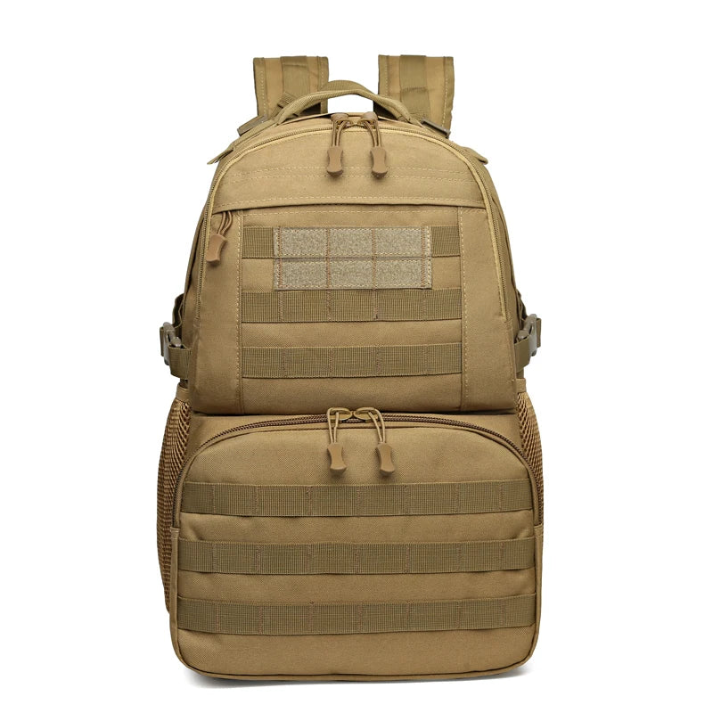 Durable Outdoor Sport Backpack Vintage Style with Zipper Closure Waterproof for Hiking Camping Hunting Featuring External Frame