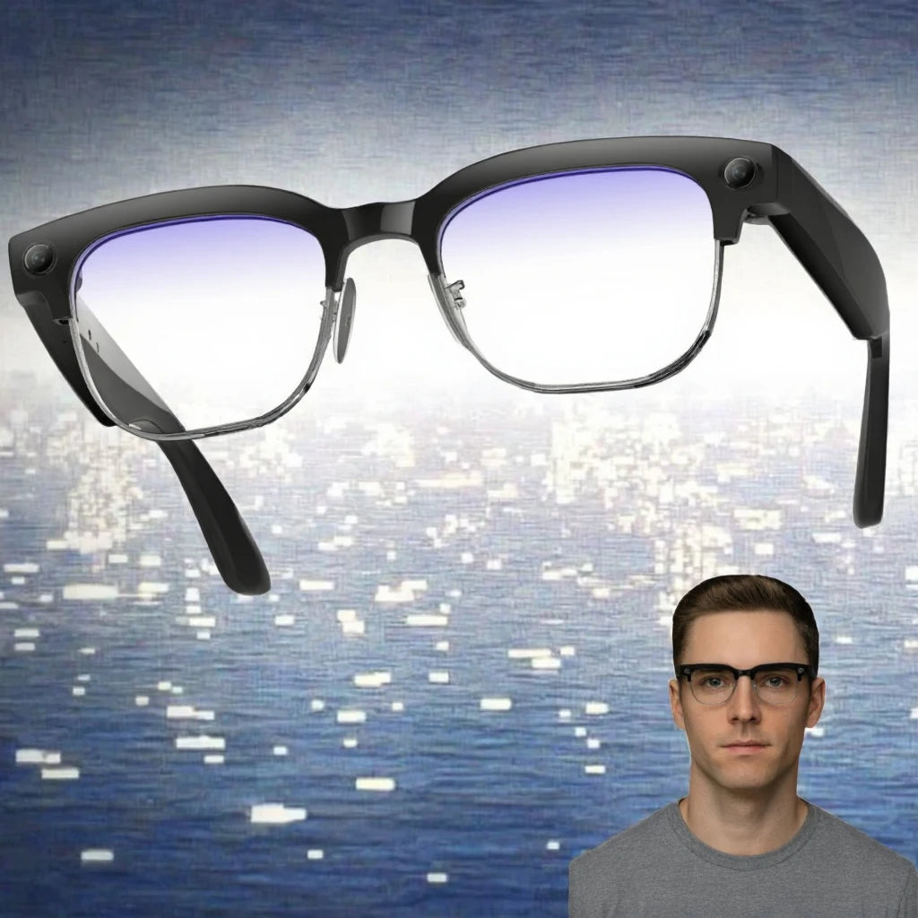 W630 AI Smart Glasses Camera 32MP Photos 4K Stabilized Video Real-Time Translation Recognition Dual-Mic Noise Reduction IP65