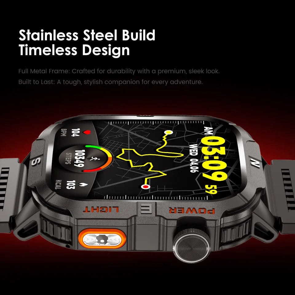 2025 New Design Stainless Steel Build Smart Watch Health Monitoring Multiple Sports Modes Wireless Call Unisex