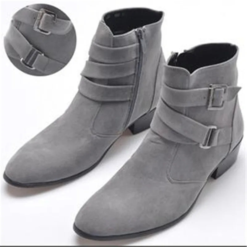Men Boots  Fashion Microfiber Leather Fur Boots Winter Nubuck Leather Warm Men Shoes Outdoor boots