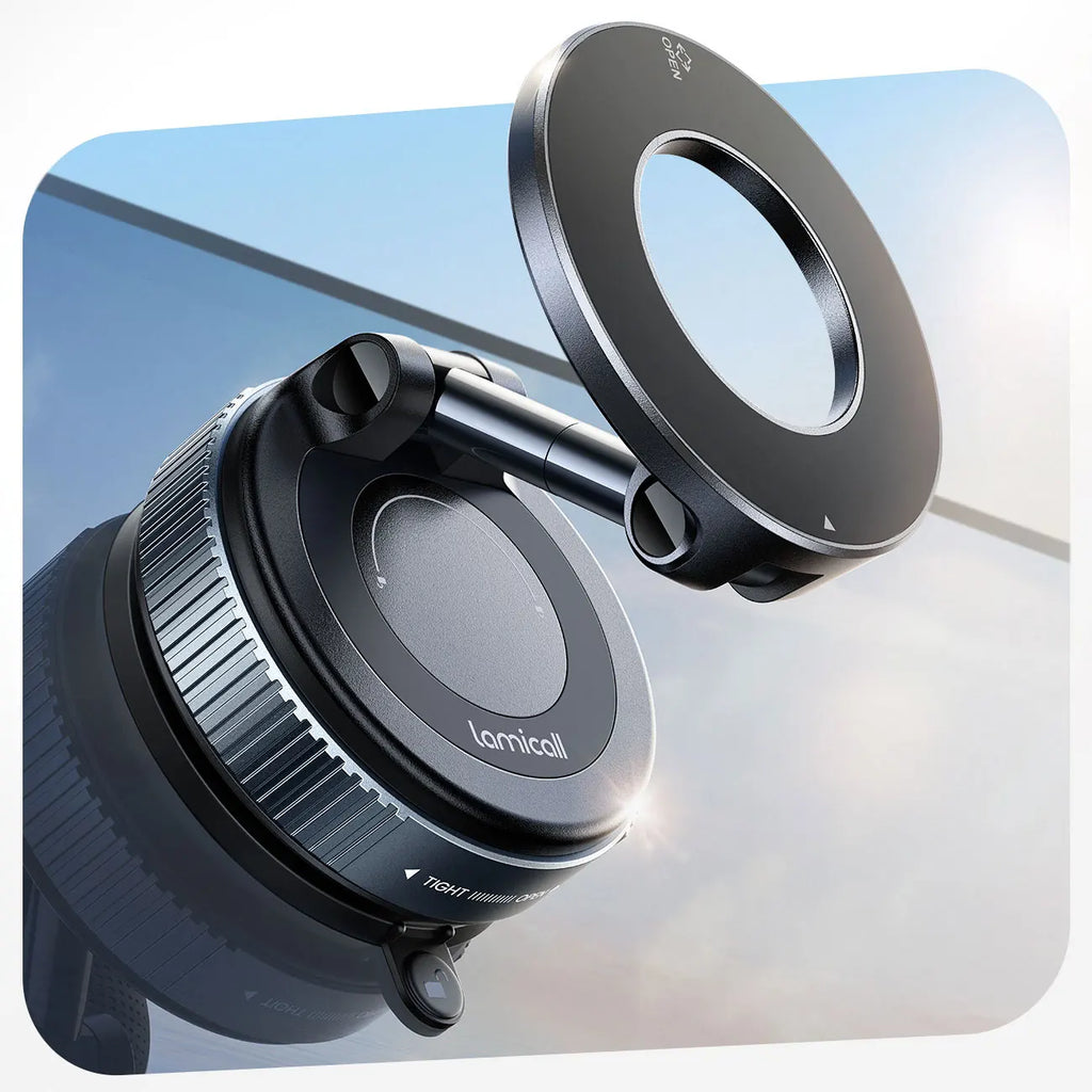 Lamicall STCD10 Strong Suction Cup Car Phone Holder Mount Dashboard Windshield Stand Adjustable Long Arm Bracket for Truck SUV
