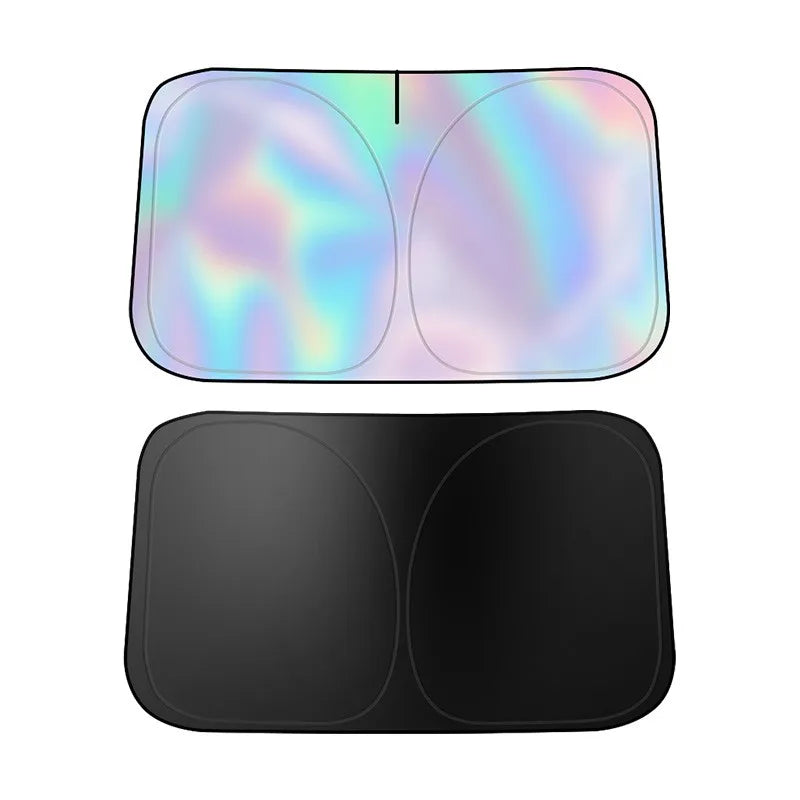 Summer Car Front Windshield Sun Shade Polyester Durable Laser Reflective UV Protection Lowering Car Interior Temperatures