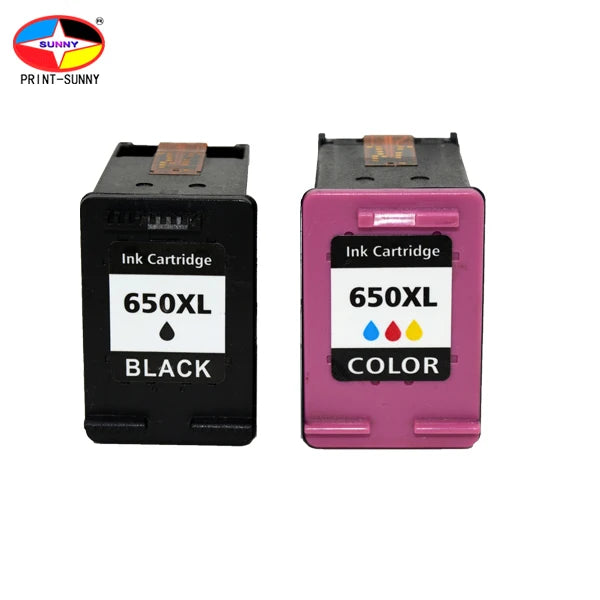 650 650XL Black Tri-Color CZ101A CZ102A Premium Remanufactured Ink Cartridge for HP Deskjet Ink Advantage 1015 2645 4645 Printer