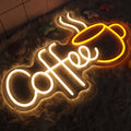 5V USB Powered Coffee Neon Sign Cafe Shop Neon Light Coffee LED Acrylic Board Advertising Neon Sign