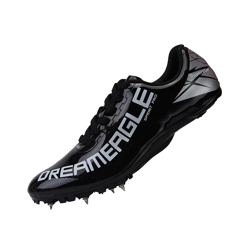 Mirror Face Athletic Running Spikes Track Spike Shoes With Eight 8pcs Nails Sapatos De Atletismo