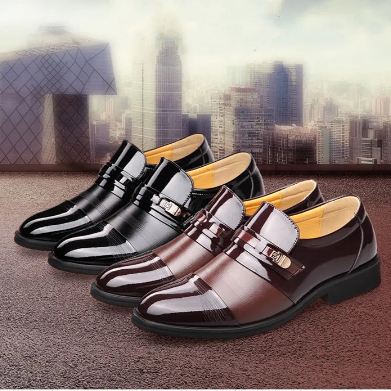 New Hot Sale Man PU Leather Casual Shoes English Wind Business Dress Shoes Adult High Quality Casual Adult Shoes