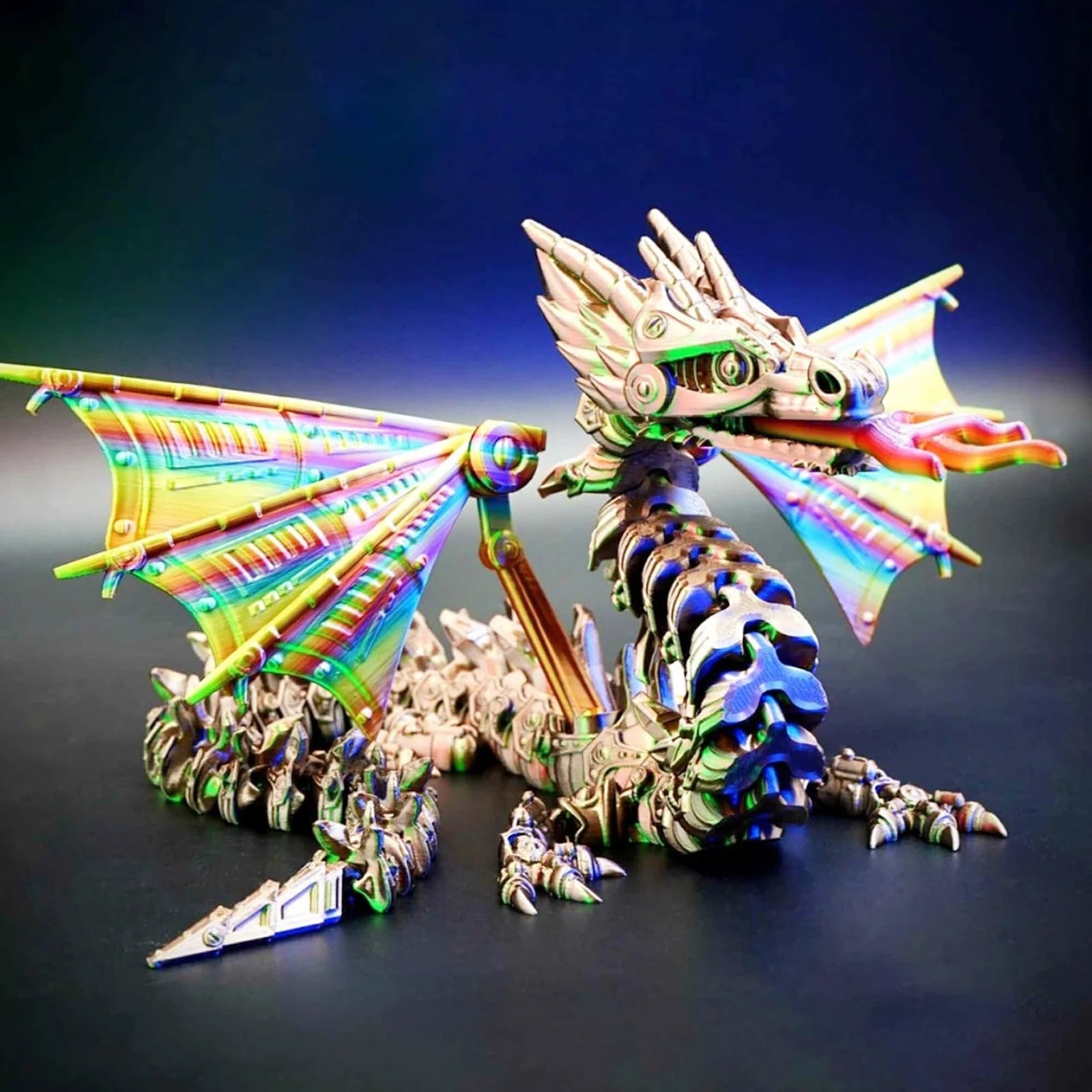 Mini 3D Fire-Breathing Mechanical Dragon Custom Logo Printed Plastic Rods Promotional Toys for Kids