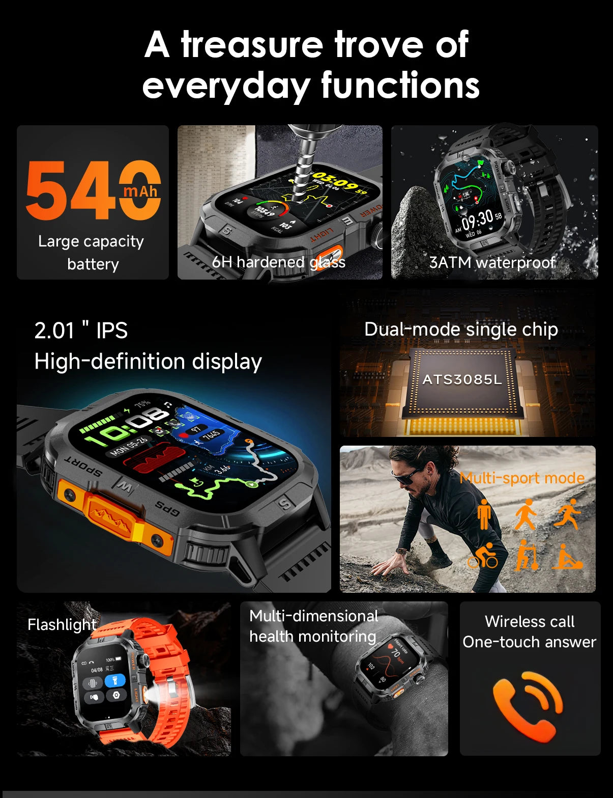 2025 New Design Stainless Steel Build Smart Watch Health Monitoring Multiple Sports Modes Wireless Call Unisex