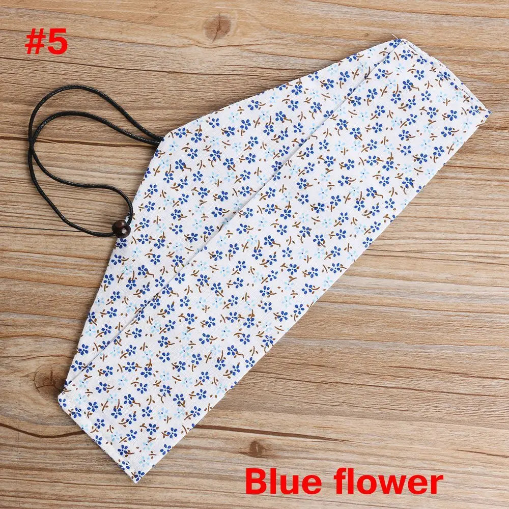 Kitchen Cutlery Set Portable Spoon Fork Chopsticks Natural Cloth Bag Wooden
