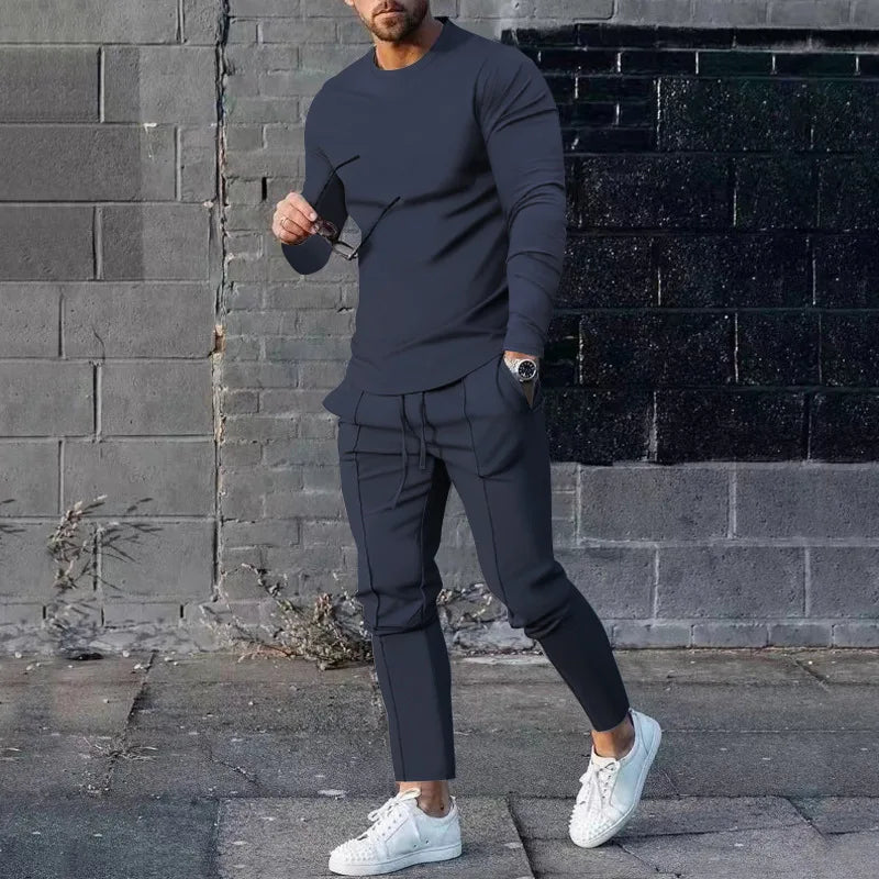 Spring Winter 2pcs t Shirts Pants Set Men Casual Fashion Set Sport Tracksuit Basketball Jogging Suit Men Clothing Streetwear