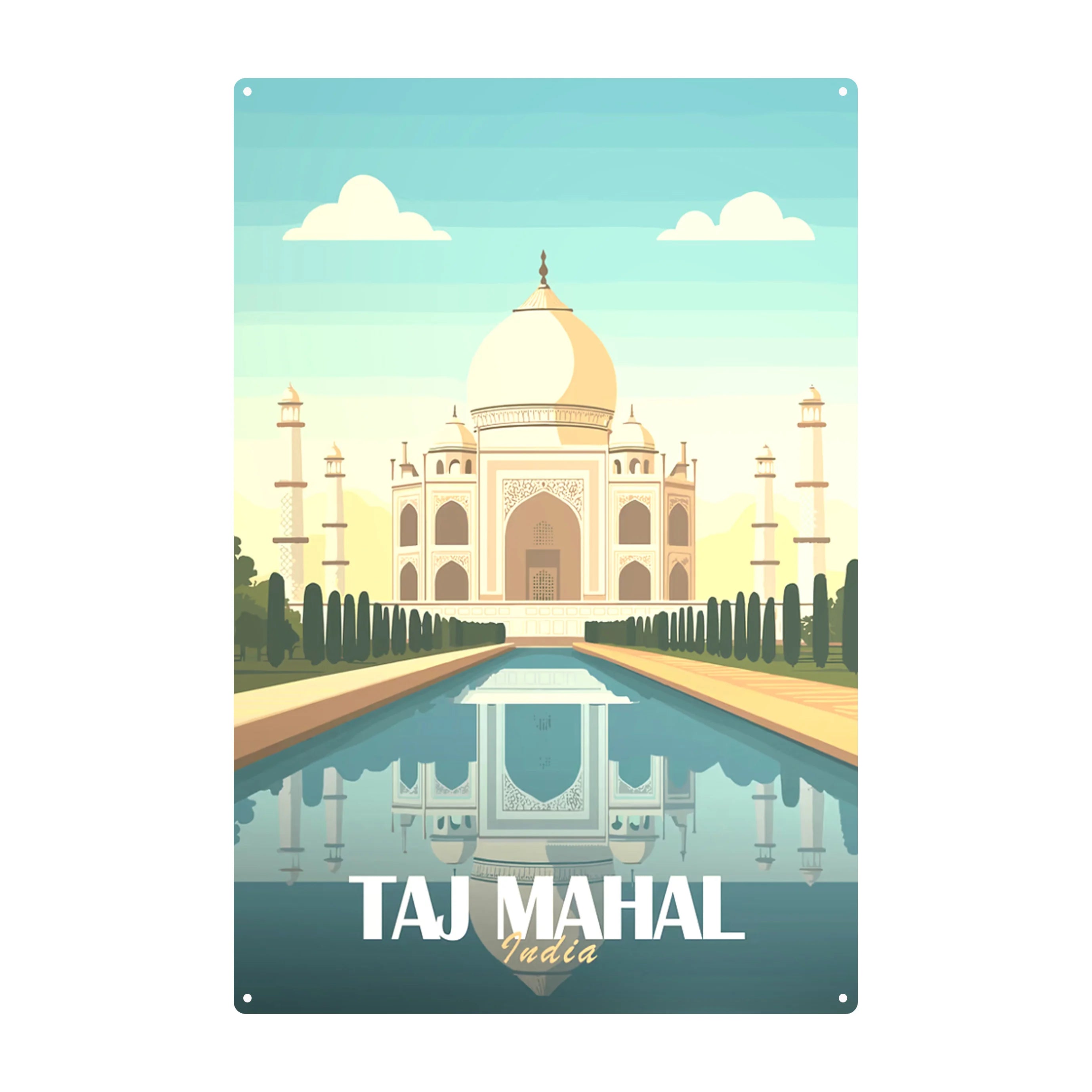 2025 Custom Retro Home Decorative Metal Sign Wholesale Tin Poster UV Printed India Scenic Spot Wall Decor From Home