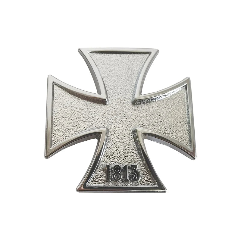 Iron Cross Chrome Metal Germany 1813 Malta Virtue Symbol Medal Cross Emblem Motorcycle Car Styling Badge Stickers Decal Auto Pat