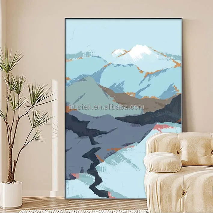 Home Decorations Crystal Aluminum Alloy Digital Printing Decorative Paintings with LED Option and Custom Logo for Bathrooms