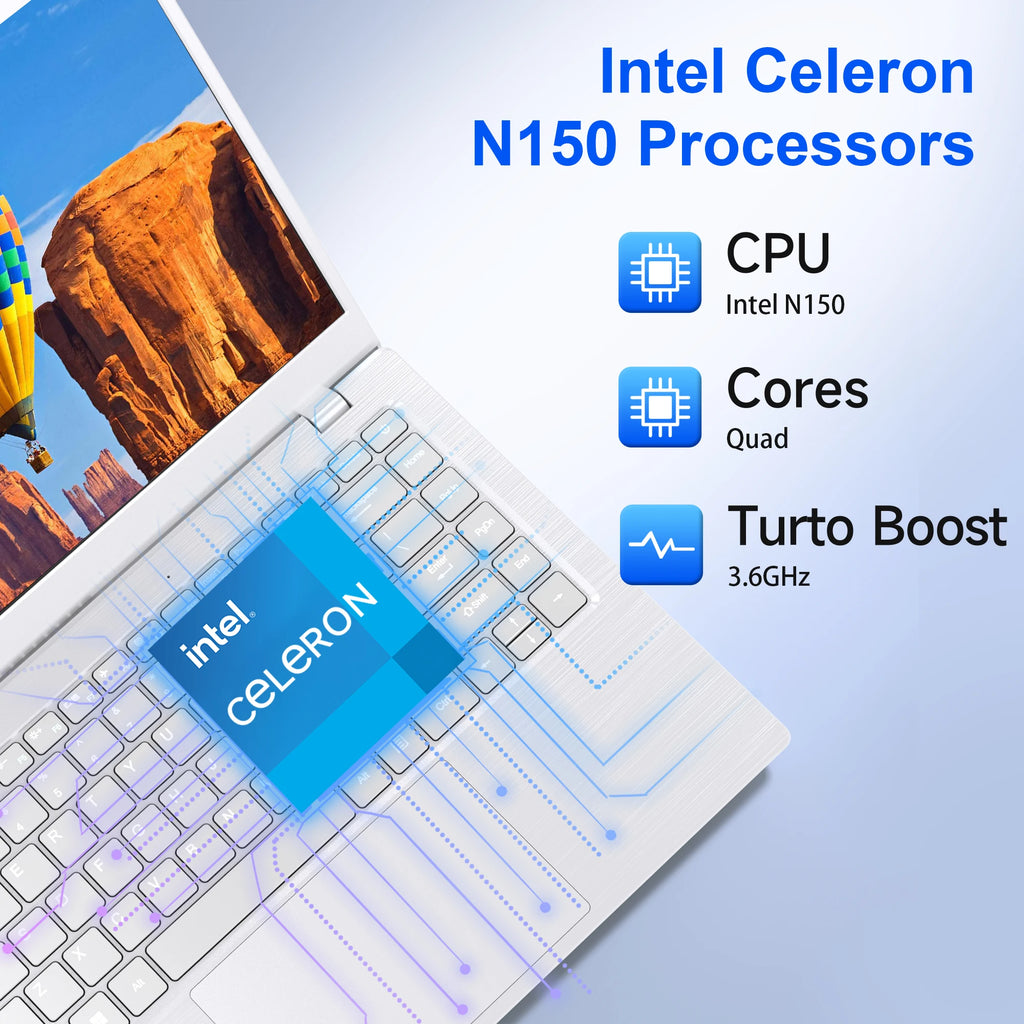 14 Inch Ultra Notebook Intel 4-Core CPU 12GB RAM DDR5 256GB 3.90Ghz Storage Laptops Brand New PC