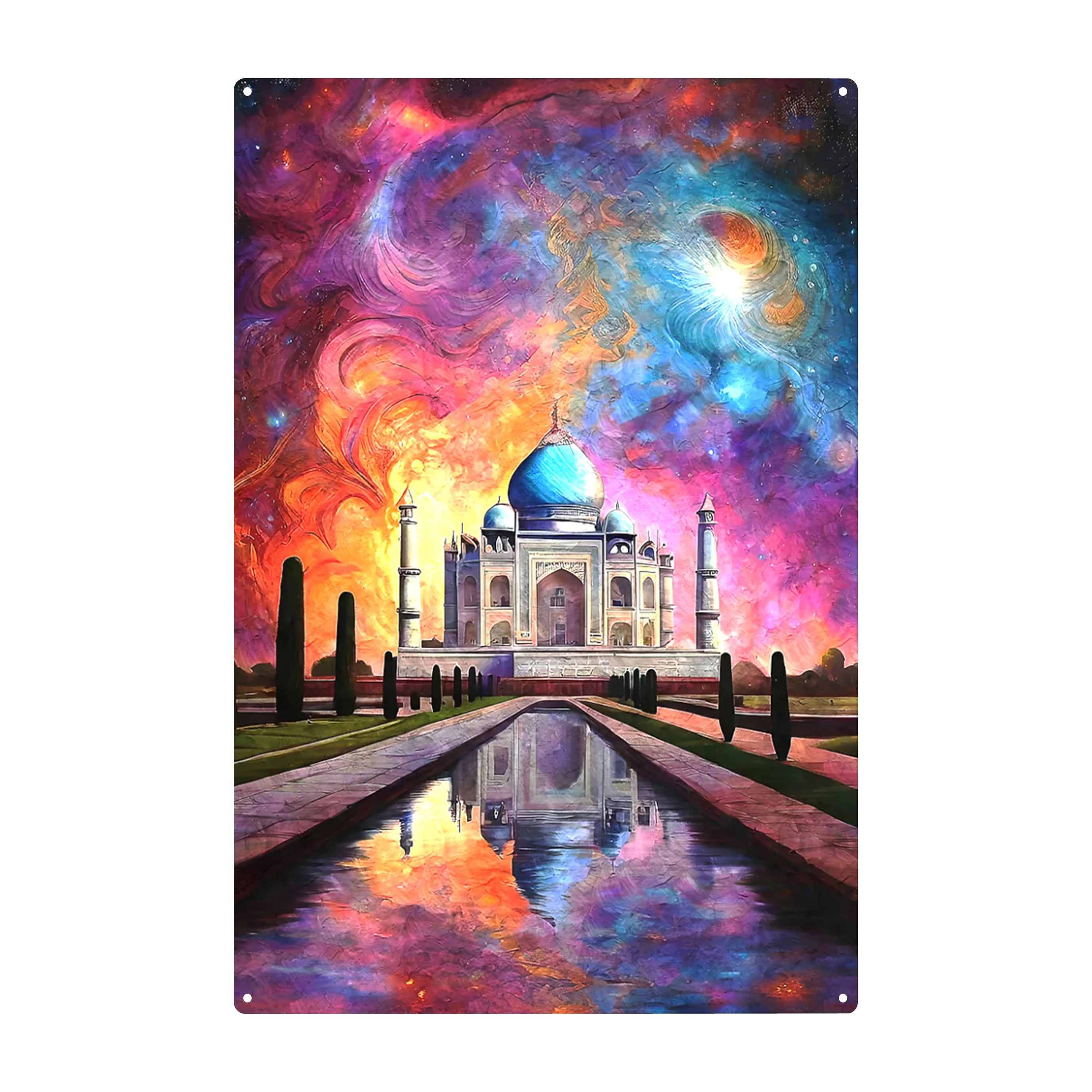 2025 Custom Retro Home Decorative Metal Sign Wholesale Tin Poster UV Printed India Scenic Spot Wall Decor From Home