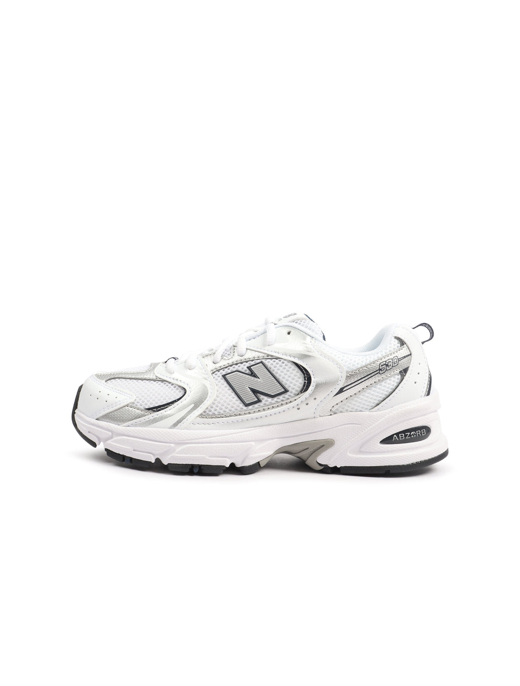New Balance Big Kids 530 Running Shoes - White/Indigo. Ships from USA.