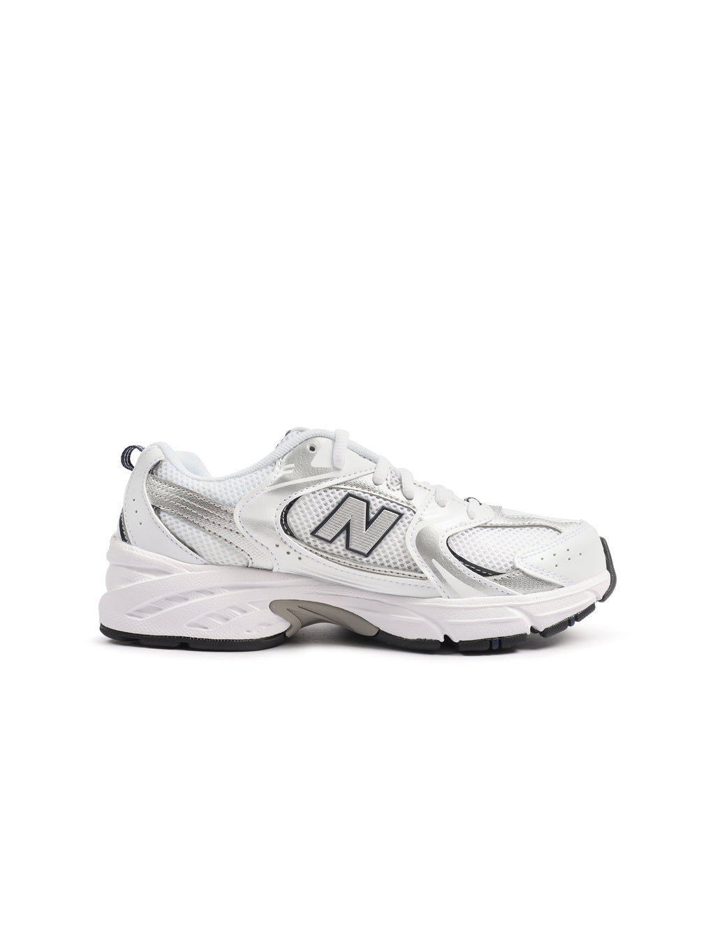 New Balance Big Kids 530 Running Shoes - White/Indigo. Ships from USA.