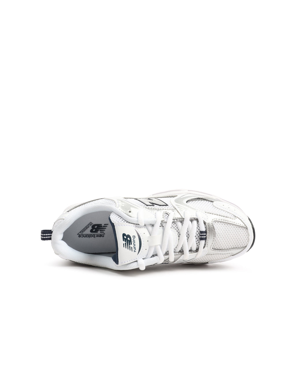 New Balance Big Kids 530 Running Shoes - White/Indigo. Ships from USA.