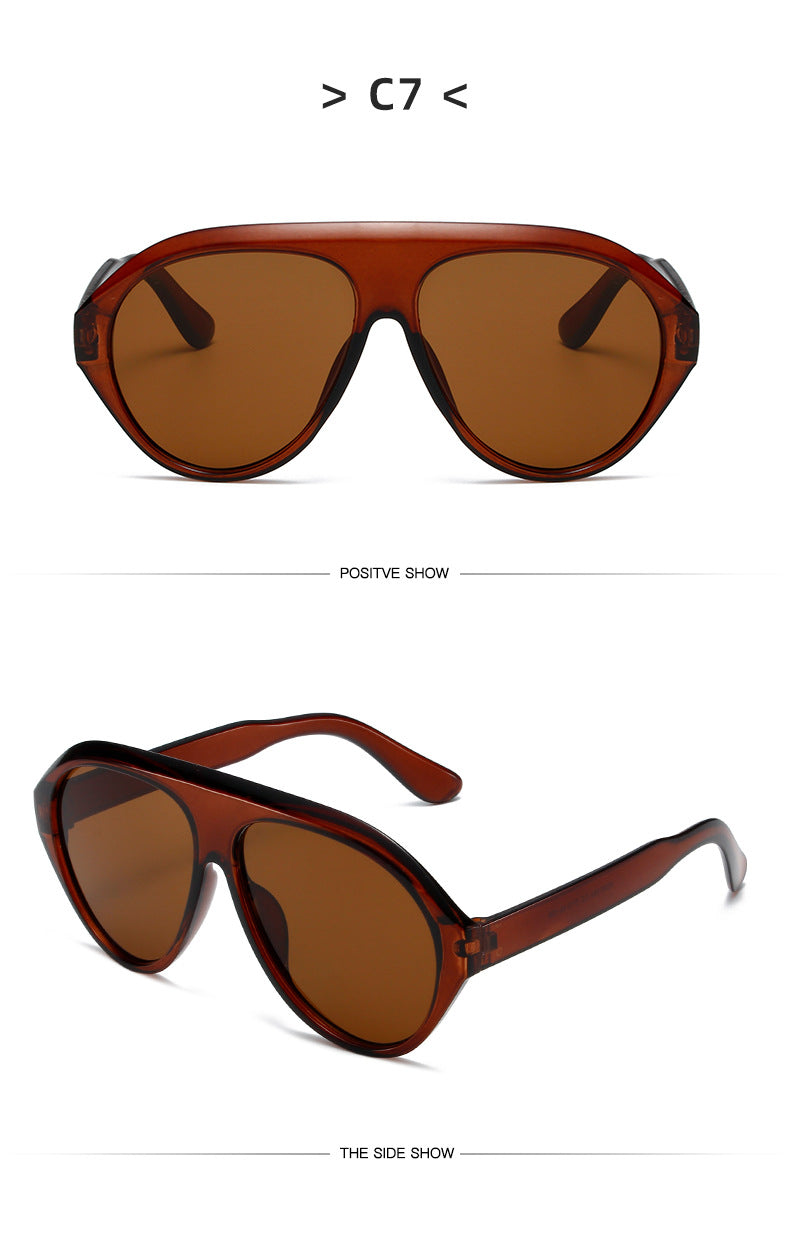 Fashion Pilot Oversized Sunglasses Goggles Women Luxury Brand Designer Sun Glasses Mens Womens Big Frame Trendy Shades UV400