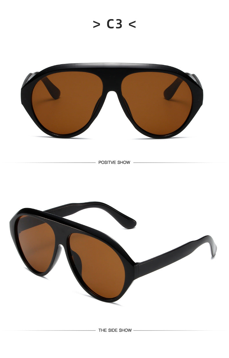 Fashion Pilot Oversized Sunglasses Goggles Women Luxury Brand Designer Sun Glasses Mens Womens Big Frame Trendy Shades UV400