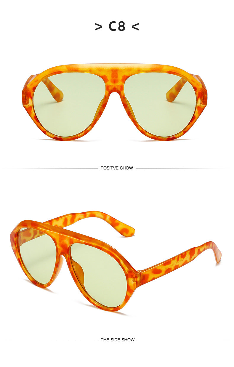 Fashion Pilot Oversized Sunglasses Goggles Women Luxury Brand Designer Sun Glasses Mens Womens Big Frame Trendy Shades UV400
