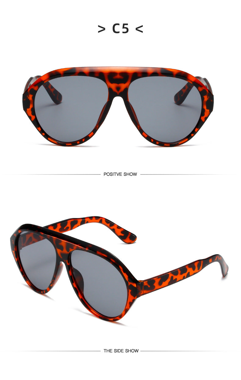 Fashion Pilot Oversized Sunglasses Goggles Women Luxury Brand Designer Sun Glasses Mens Womens Big Frame Trendy Shades UV400
