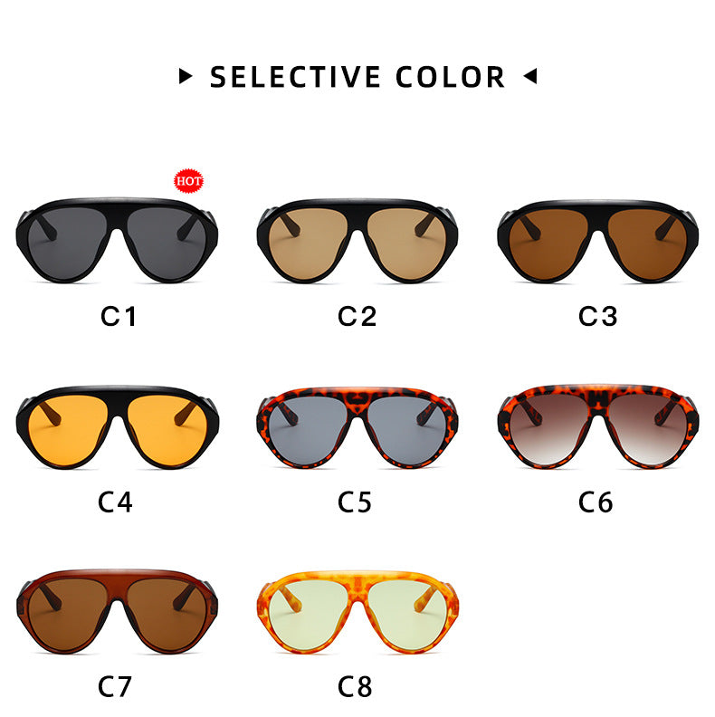 Fashion Pilot Oversized Sunglasses Goggles Women Luxury Brand Designer Sun Glasses Mens Womens Big Frame Trendy Shades UV400