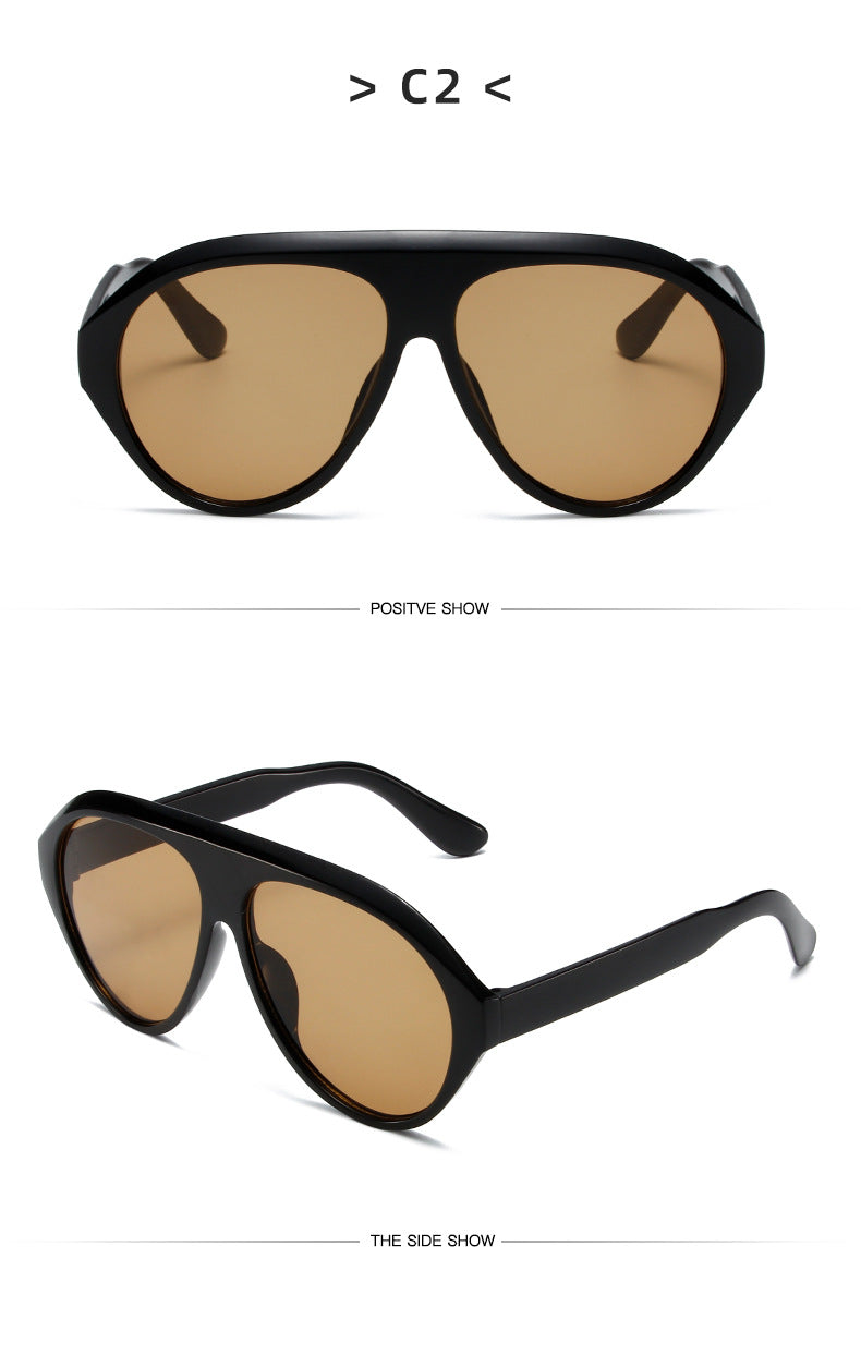 Fashion Pilot Oversized Sunglasses Goggles Women Luxury Brand Designer Sun Glasses Mens Womens Big Frame Trendy Shades UV400