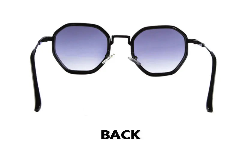 Fashion Punk Goggles, Protective Glasses for Men, Metal Polygonal Large Frame, Fashionable Sunglasses, Outdoor UV Protection