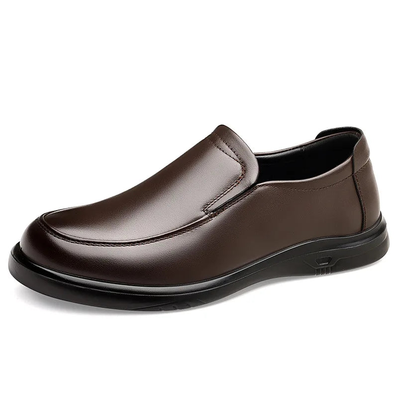 New Designer Solid Color Dress Shoes for Men Spring Autumn Fashion Leather Shoes Man Soft Sole Business Casual Shoe Male