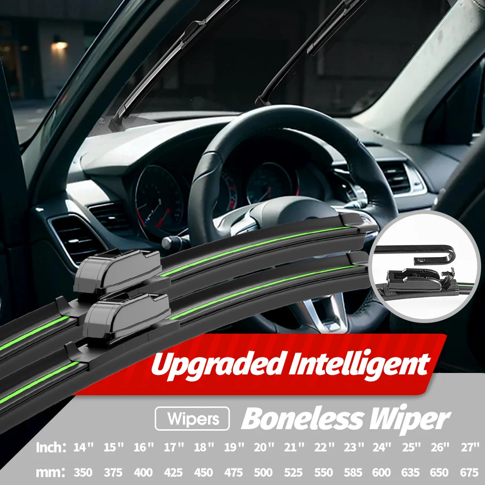 Car Windshield Wiper Blades Hook Universal U-type Soft Rubber Wiper 14"15" 16" 17" 18" 19" 20" 21" 22" 23" 24" 25" 26" 28" 30"
