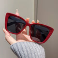 Women Trendy Cat Eye Sunglasses For Men Retro Large Square Frame Sun Glasses UV400 Protection Goggle Eyewear Shades Eyeglasses