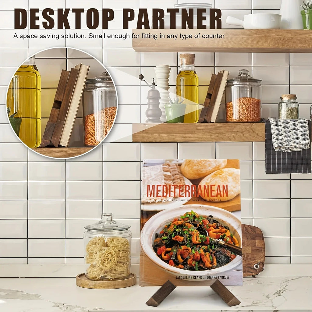 Kitchen Cooking Bookshelf, Kitchen Counter Cookbook Bookshelf, Wooden Cooking Bookshelf, Rustic Cooking Bookshelf - Free Item.