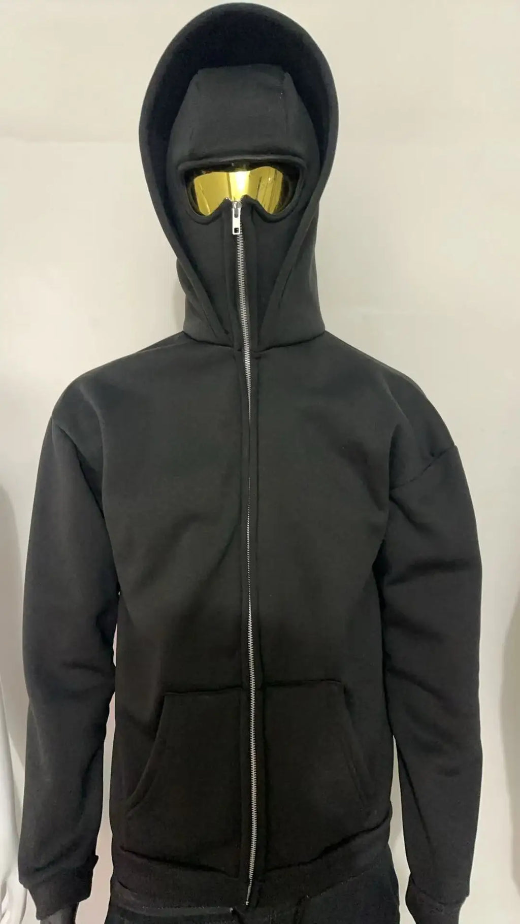 2025 Hot New Men's Balaclava Hoodies Half Zip Up Pullover Double Hooded Fleece Sweatshirt Unisex Fall Winter Outfits For Men