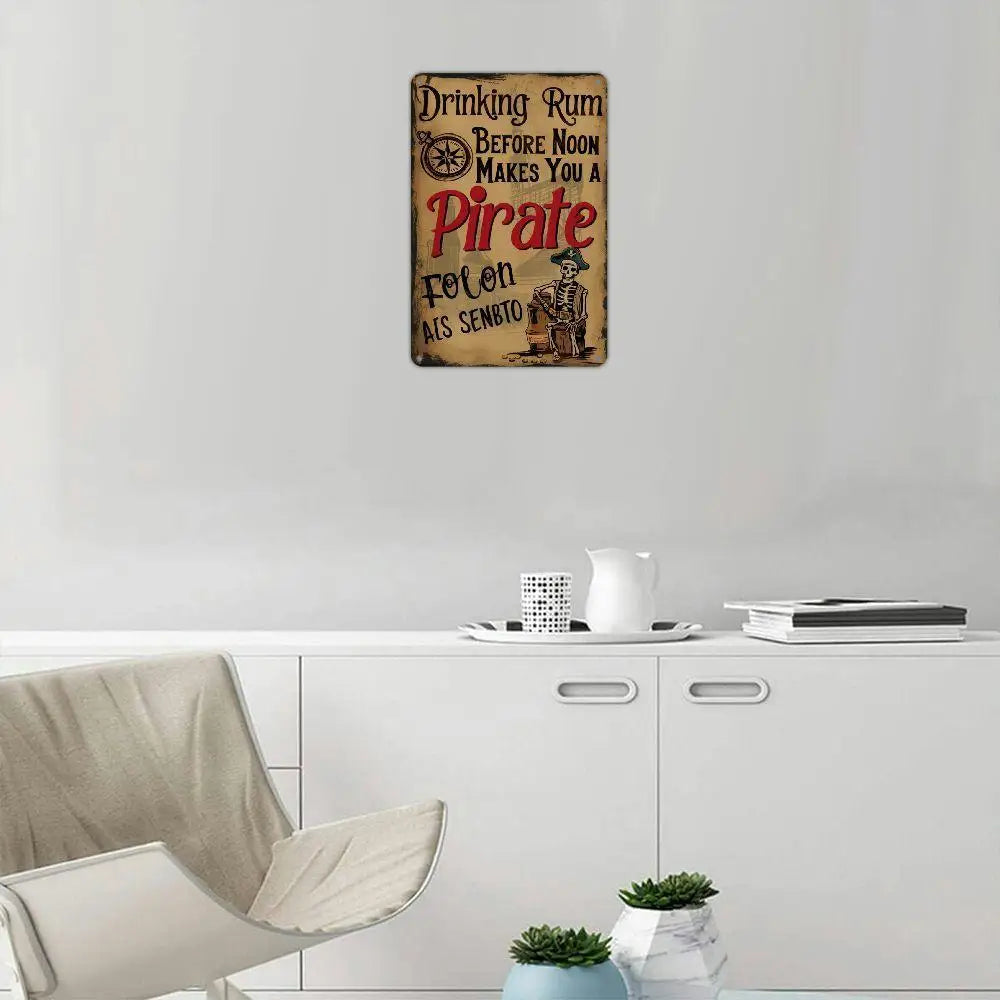 Vintage Tin Painting Art 8x12 Inches Ideal for Room Decoration Cafe Decoration Office Decoration Easy To Hang